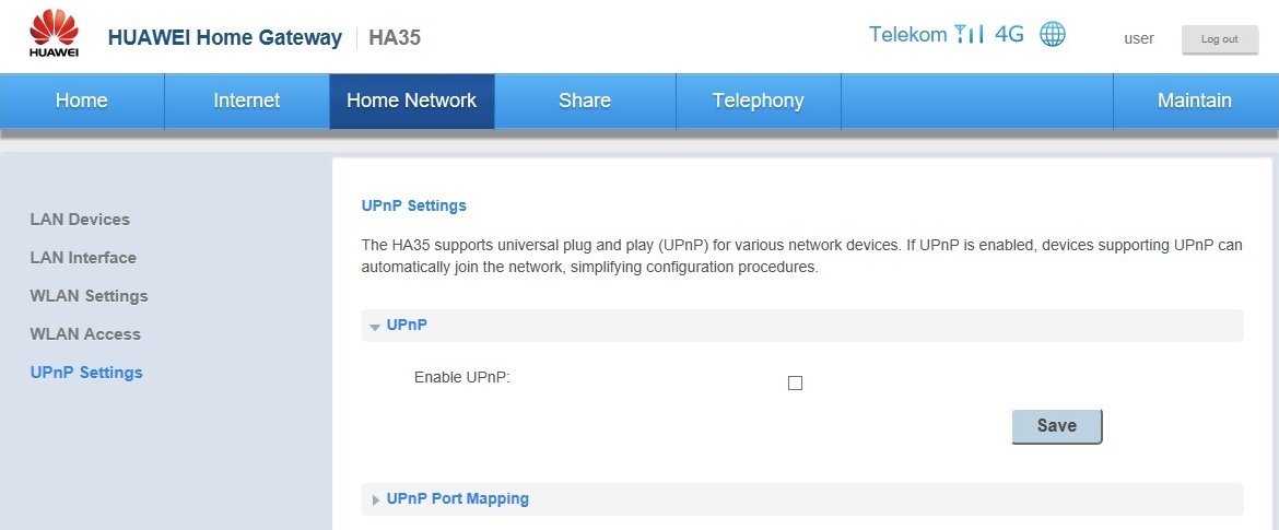 Настройки upnp huawei что это