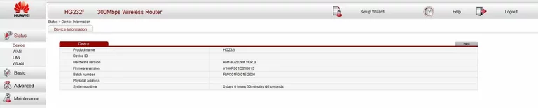 router status mac address internet IP