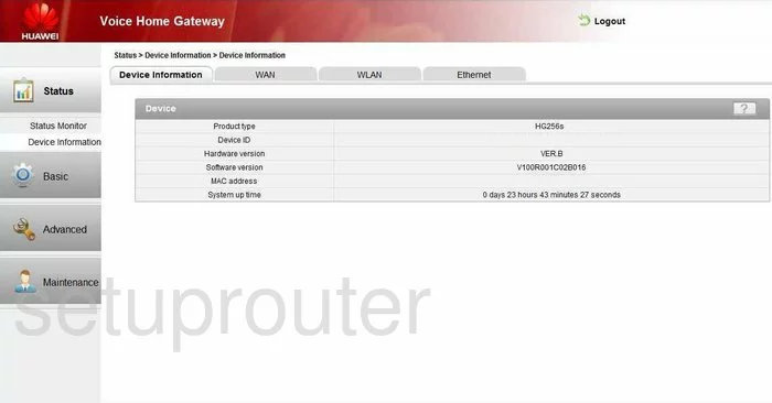 router status mac address internet IP