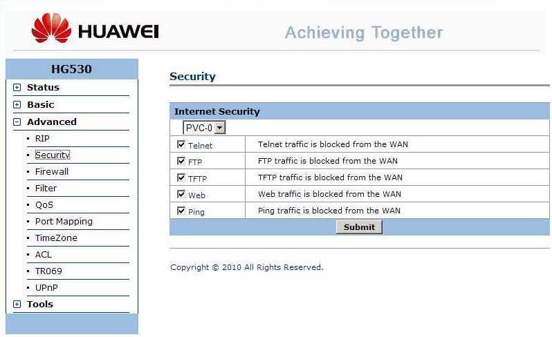 Huawei port security настройка