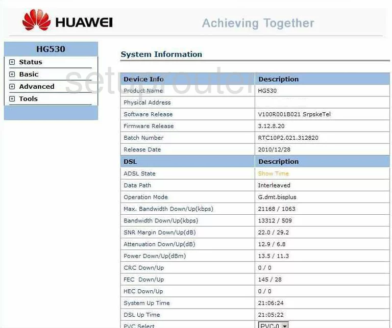 router status mac address internet IP