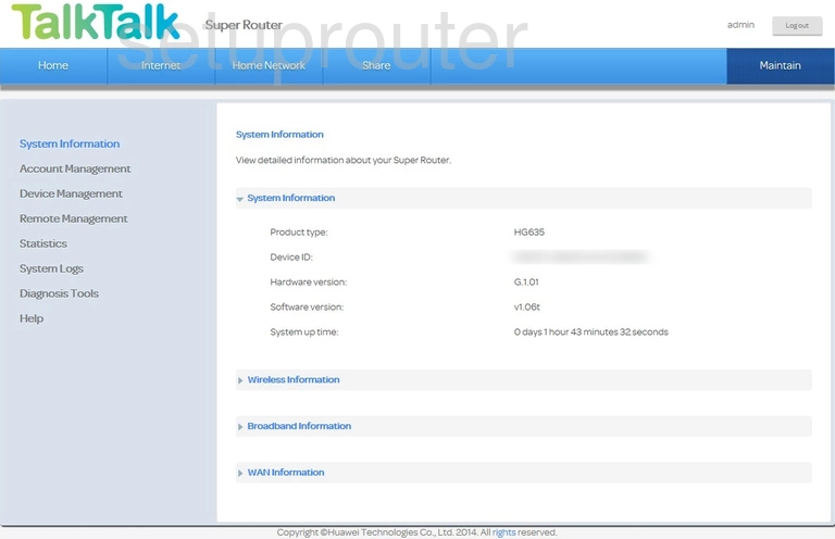 router status mac address internet IP