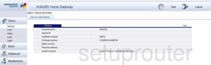 router status mac address internet IP