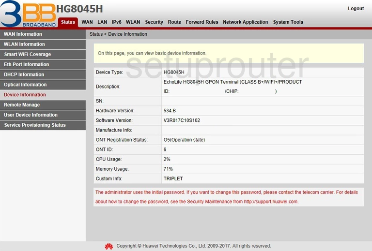 router status mac address internet IP