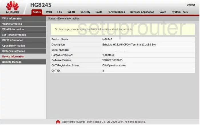 router status mac address internet IP