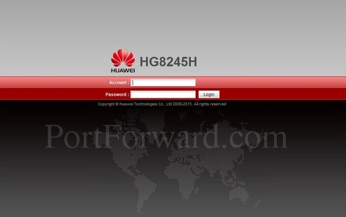 Huawei HG8245H - Orange Login