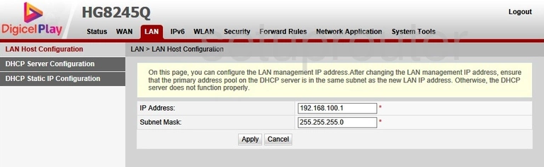 router IP address lan home network