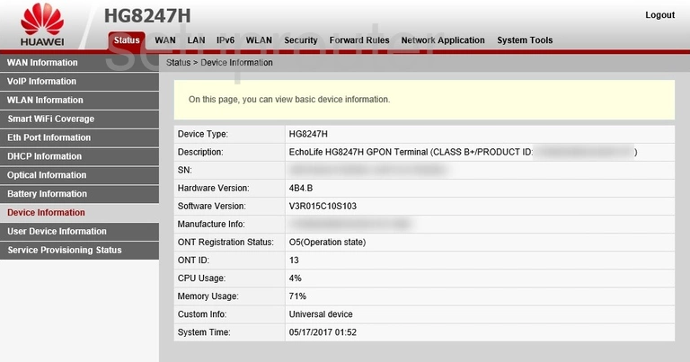 router status mac address internet IP