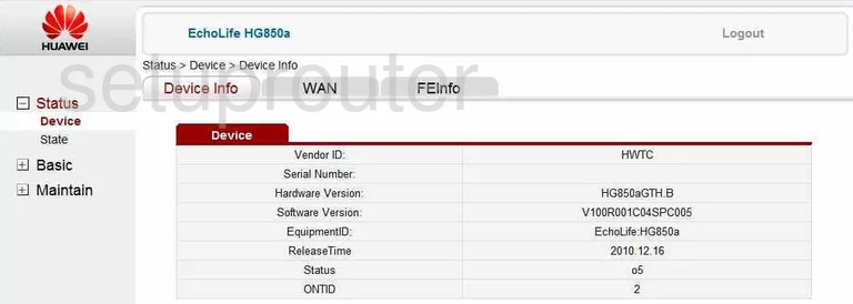 router status mac address internet IP