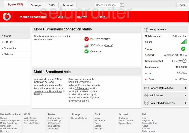 router status mac address internet IP