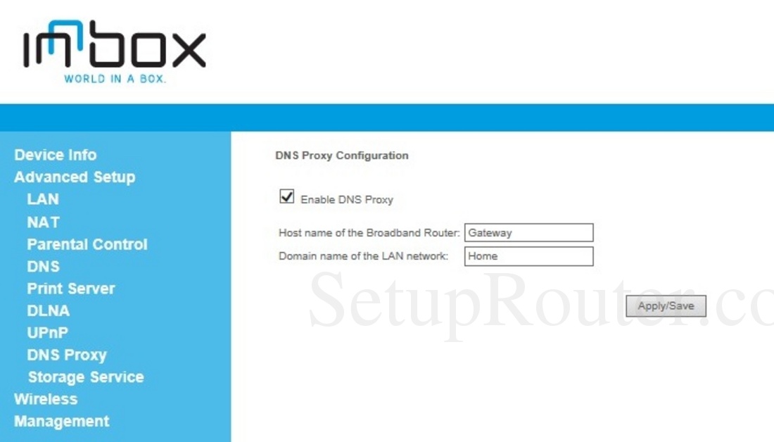 Iskratel Innbox V51 R2 Screenshot DNSProxyConfiguration