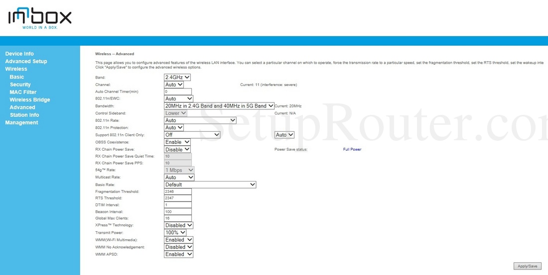 Iskratel Innbox V51 R2 Screenshot WirelessAdvanced
