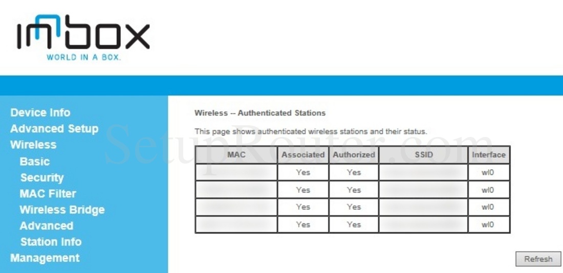 Iskratel Innbox V51 R2 Screenshot WirelessStationInfo