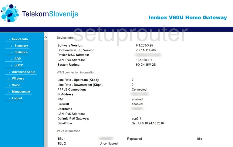 router status mac address internet IP