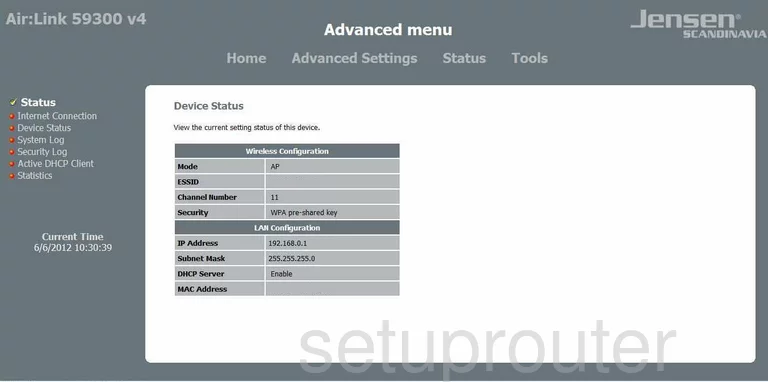 router status mac address internet IP