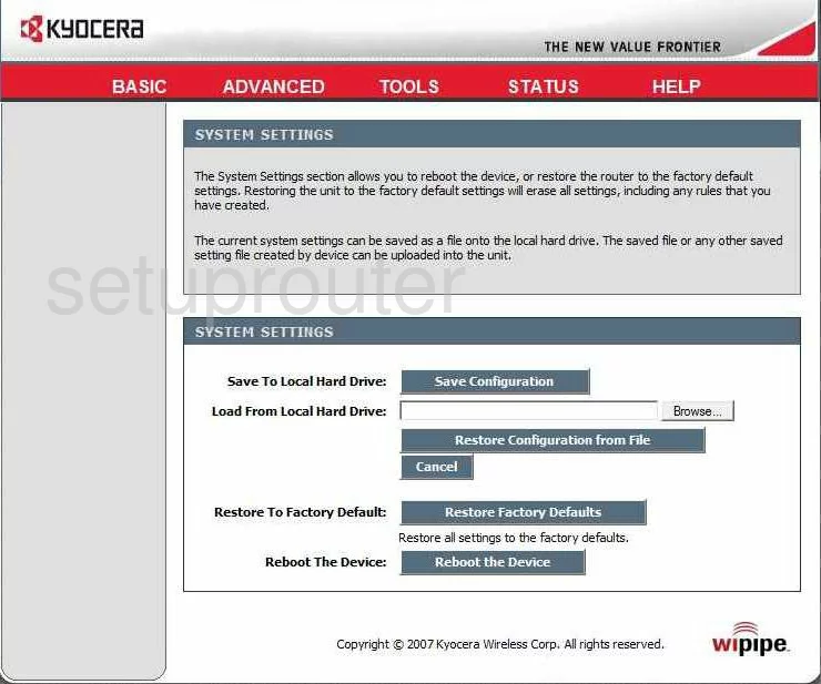 router status mac address internet IP