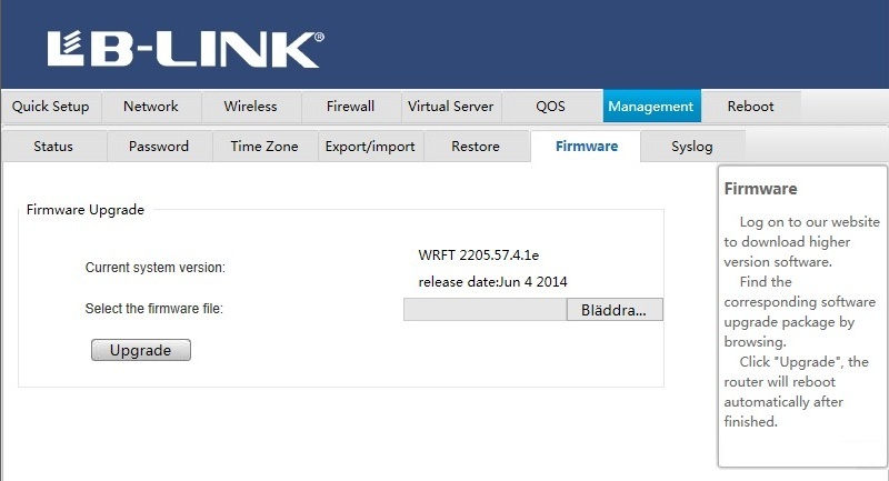 All Screenshots For The LB-Link BL-WR3000