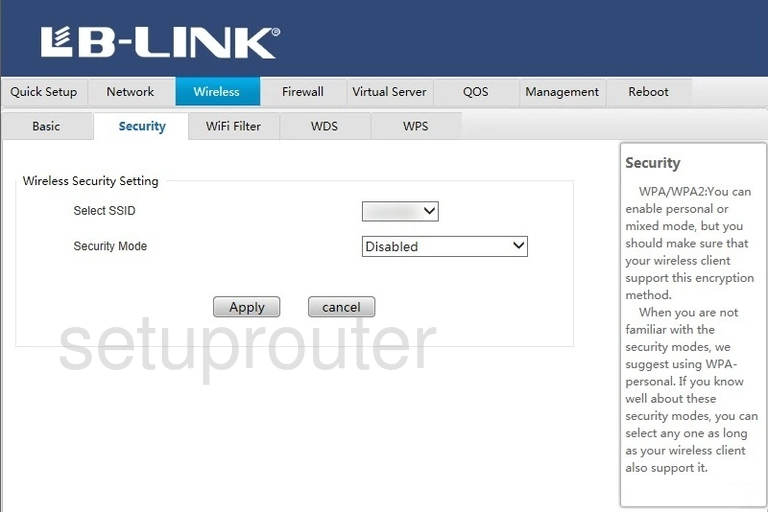 Setup WiFi on the LB-Link BL-WR3000