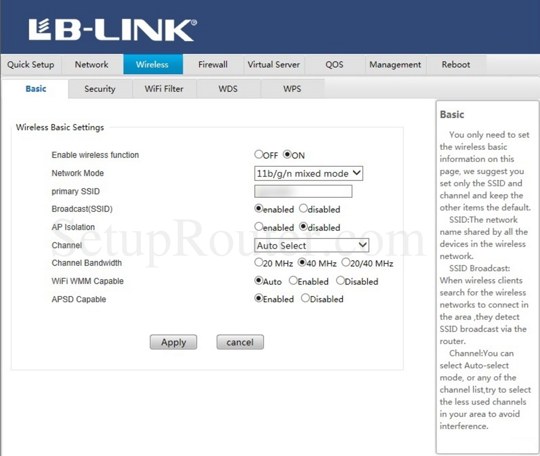 lb link router wifi password change