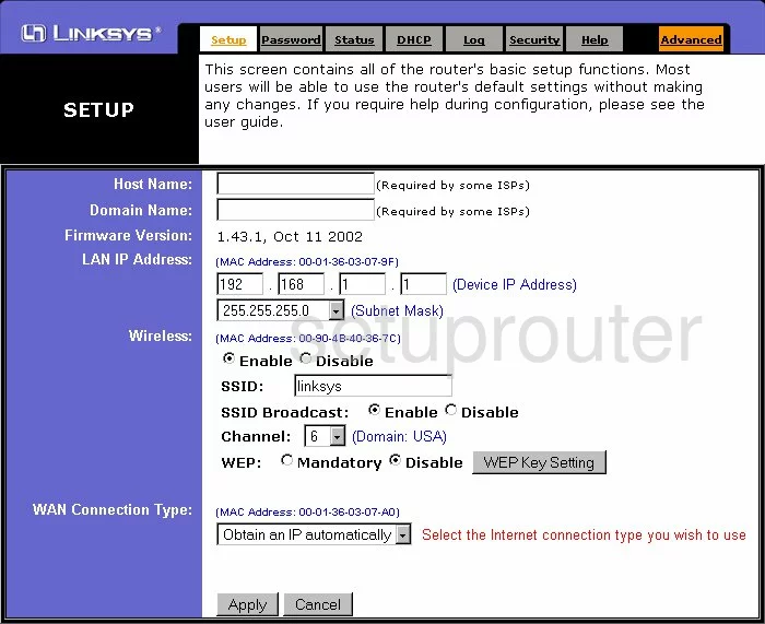 router setup