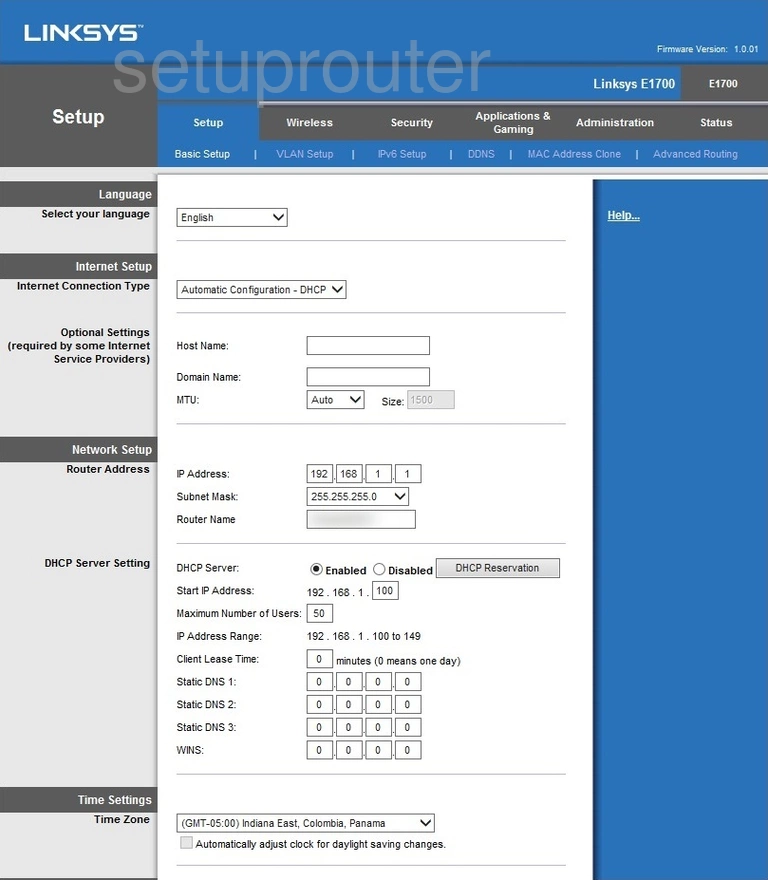 router IP address lan home network