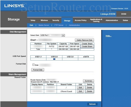 Linksys E8350 Screenshots