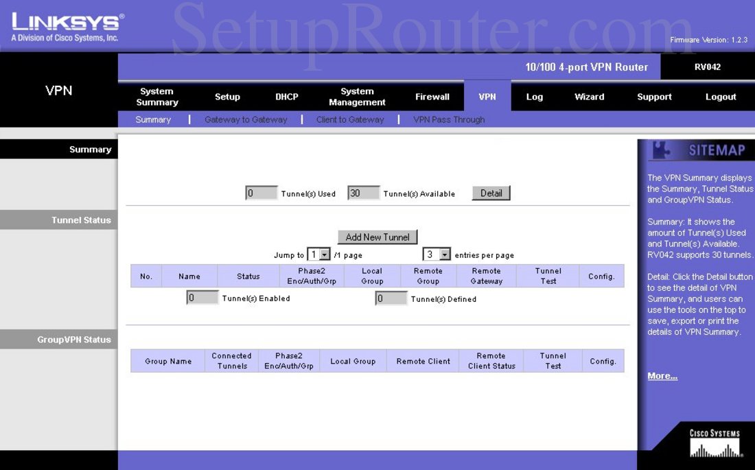 linksys rv042 vpn router setup