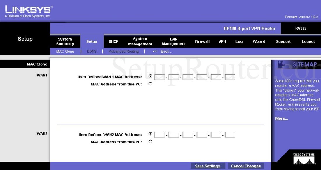 mac address lookup router