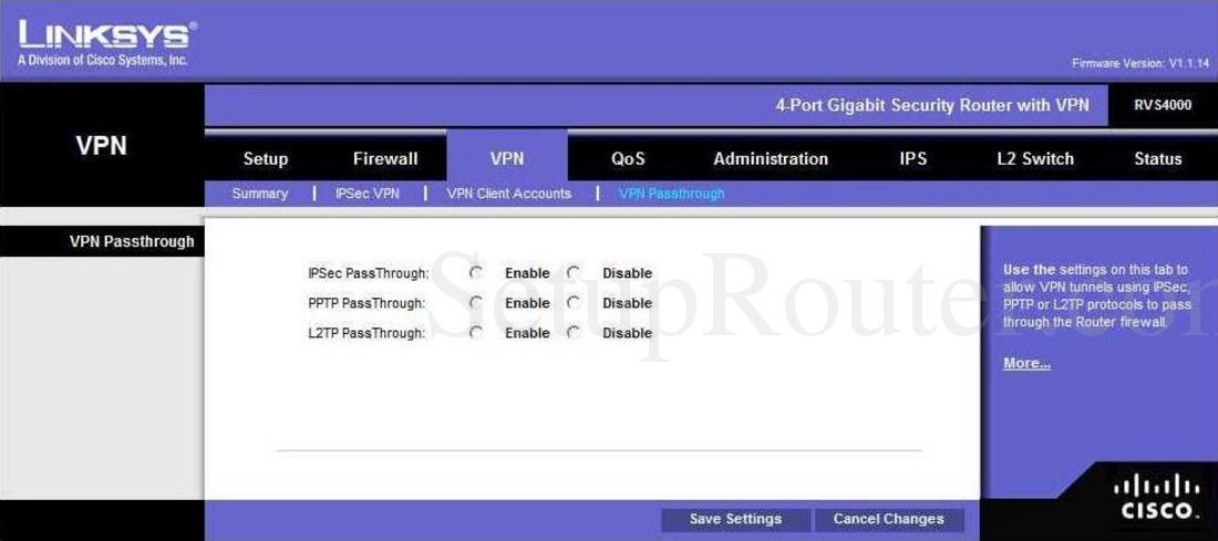 Настроить vpn на роутере linksys