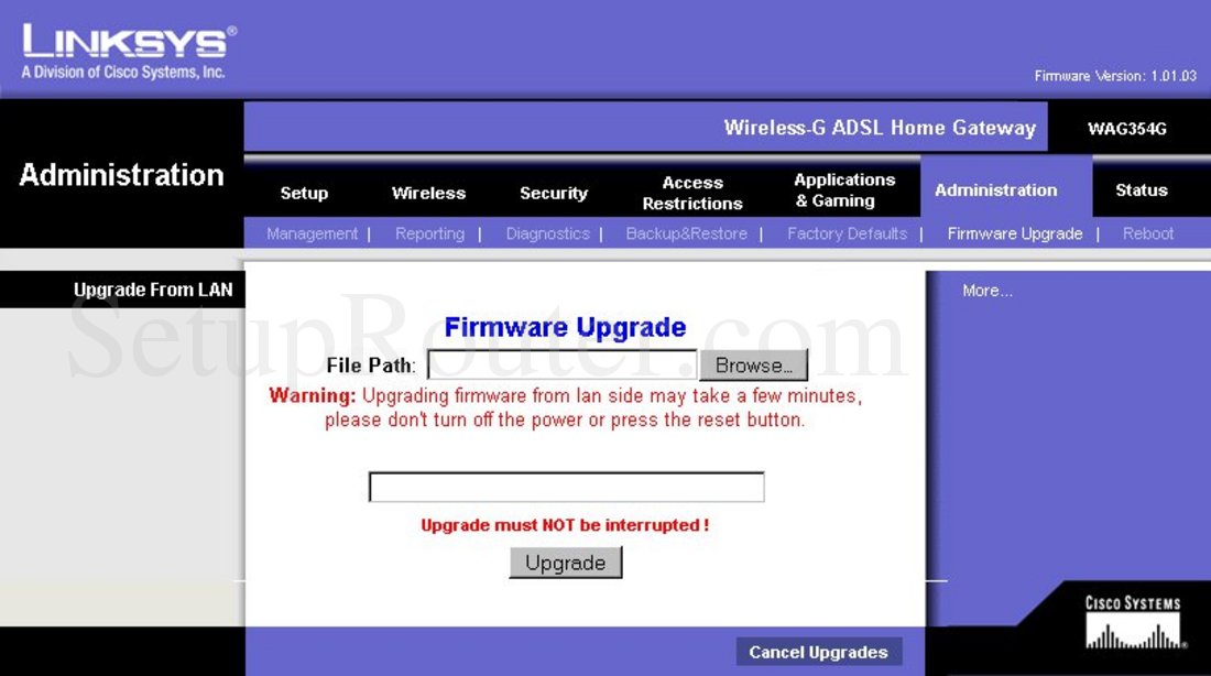 wag354g firmware upgrade download