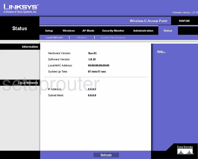 router status mac address internet IP