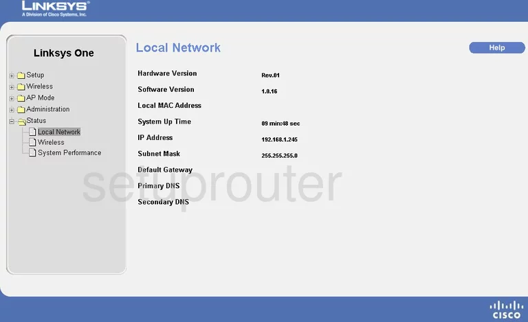 router status mac address internet IP