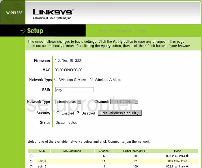 router status mac address internet IP