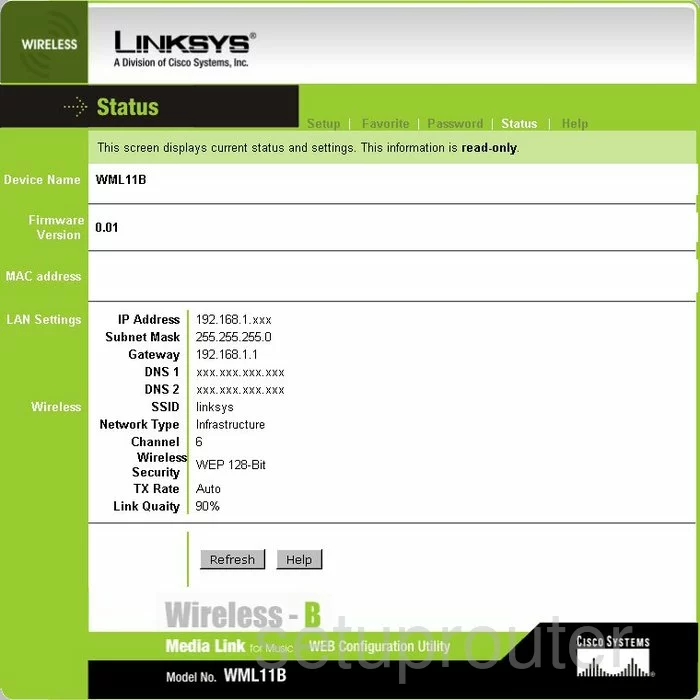 router status mac address internet IP