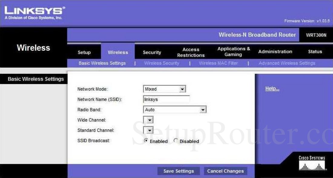 Linksys Wrt300n Screenshot Basic Wireless Settings 8188