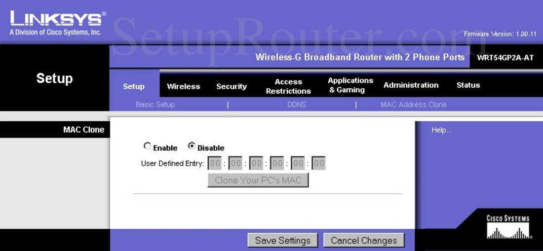 passthrough mac address comcast router