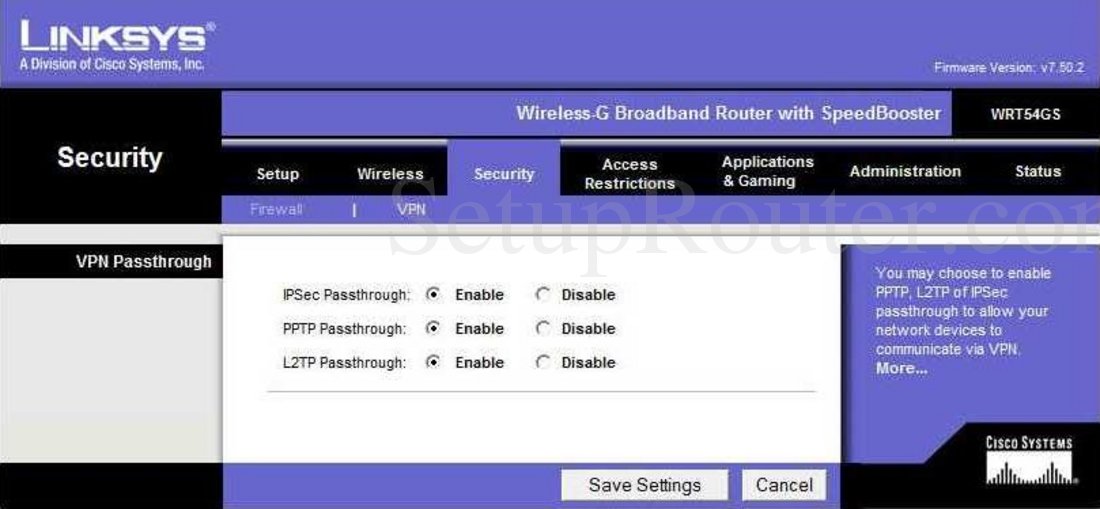 configure linksys router wrt54g vpn