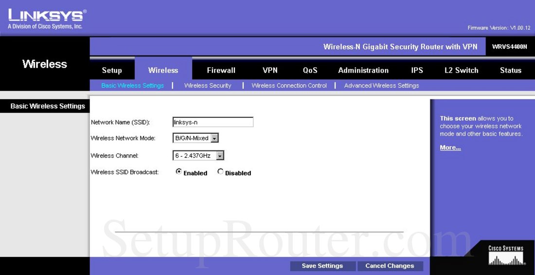 configure linksys router