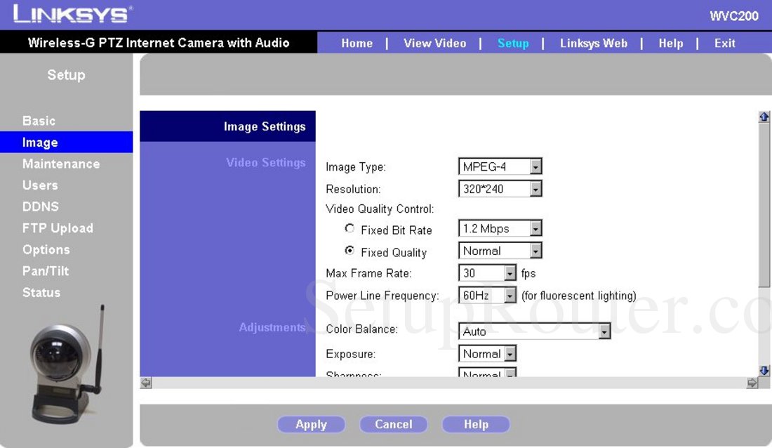 how to setup cisco wvc200