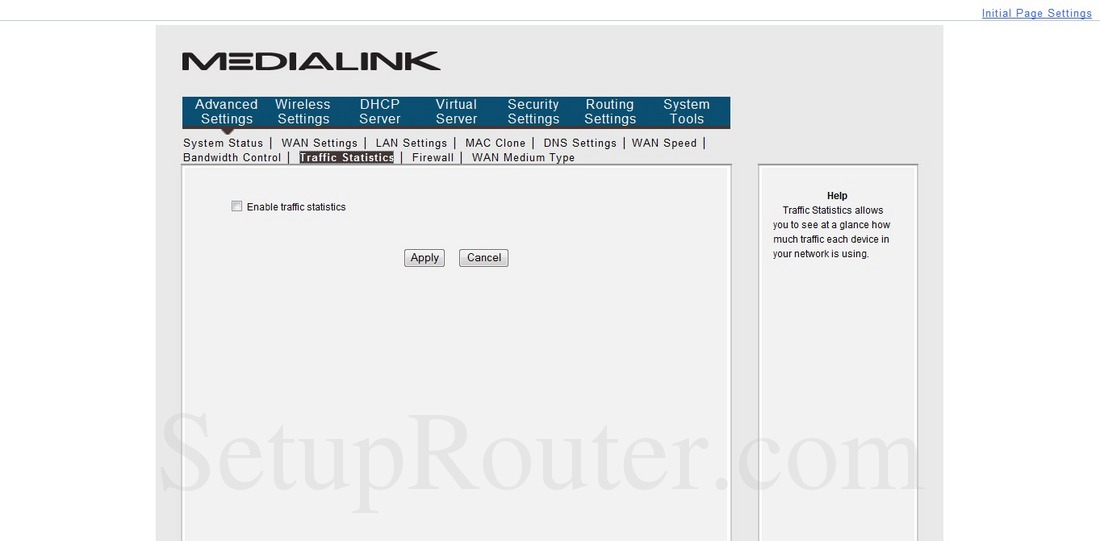 medialink router address