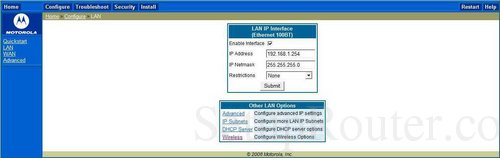 How to change the ip address of the Motorola Netopia-3000