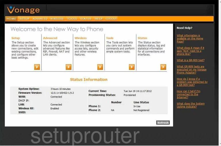 router status mac address internet IP