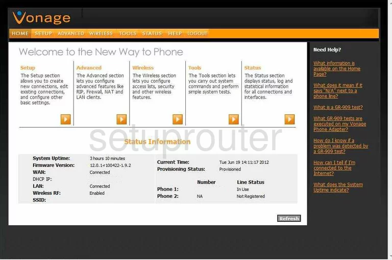 router status mac address internet IP