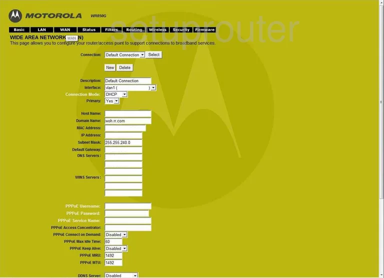 router wan setup