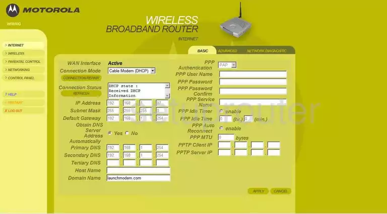 router wan setup