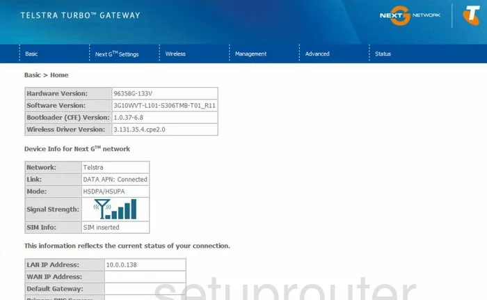 router status mac address internet IP