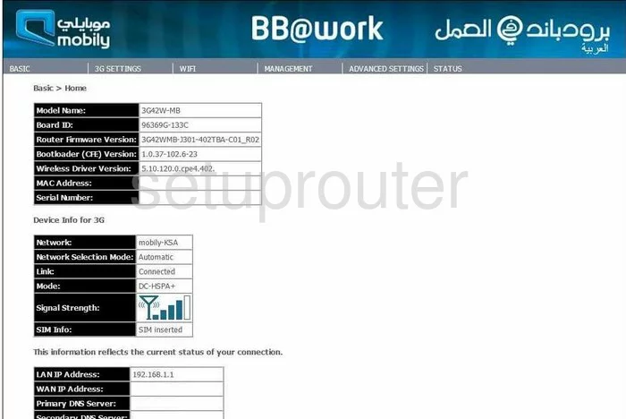 router status mac address internet IP