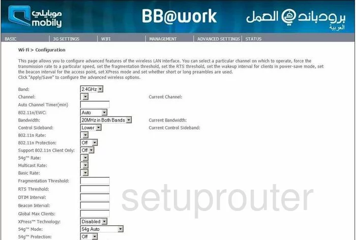 router Wi-Fi channel ssid mode