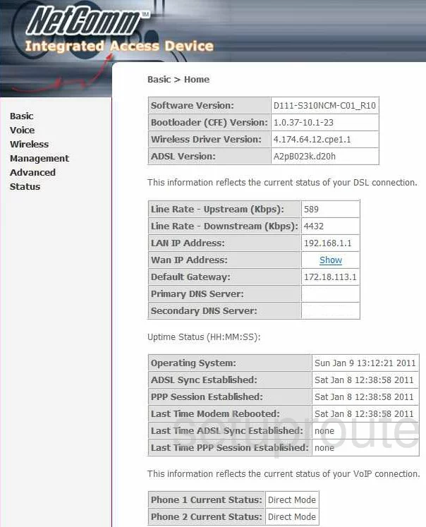 router status mac address internet IP