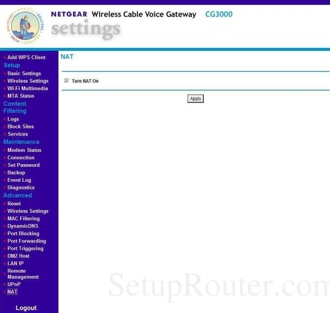 turn nat pmp netgear